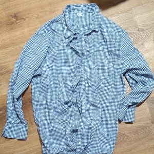 Aerie Blue Button Down Shirt Classic Style